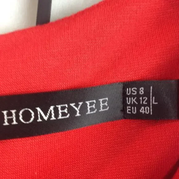 Homeyee Checkered Sleeveless Red Dress Size 8 - Picture 4 of 8